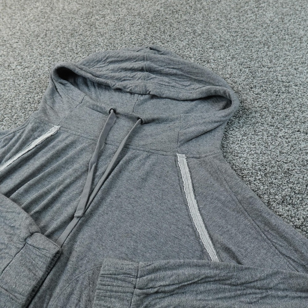 Free‎ People Hoodie Womens XS Gray Lightweight Pullover Cropped Sweatshirt Top